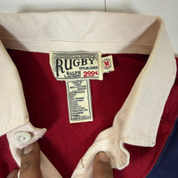 Rugby Ralph Lauren Shirt Mens Size M Red Navy Skull Long Sleeve Cotton 2004