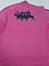 Polo Ralph Lauren Pink Full Zip Track Jacket Polo Crest Size M/L
