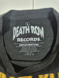 Death Row Records Graphic T-Shirt Faded Black Lowrider Print Size L
