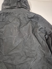 Patagonia Womens Hooded Rain Coat Parka Black Longline Fitted Size M