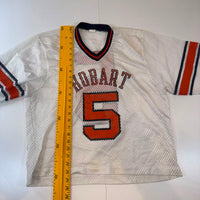 Vintage Champion Hobart #5 Mesh Football Jersey XL White Orange USA Made