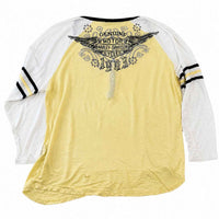 Harley-Davidson Embellished Long Sleeve Top with Rhinestone Studs (Size S)
