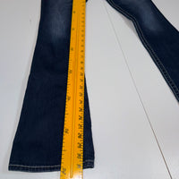 Miss Me Embellished Boot Cut Jeans Dark Blue Crystal Pockets Size 28